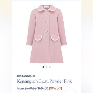 NWT•GIRLS•Britannical London•Pink Coat